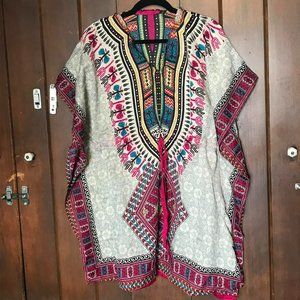 Boho Casual Hipster Colorful Cotton Blouse